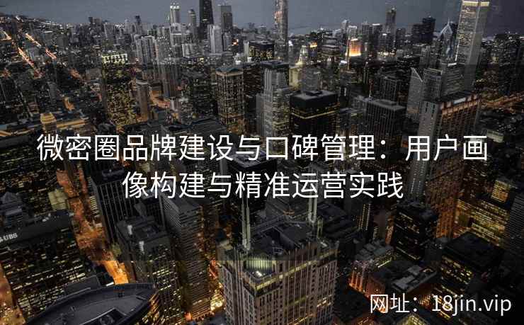 微密圈品牌建设与口碑管理：用户画像构建与精准运营实践