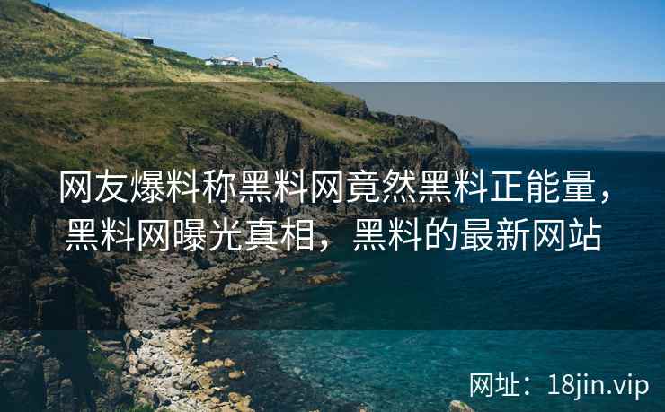 网友爆料称黑料网竟然黑料正能量，黑料网曝光真相，黑料的最新网站