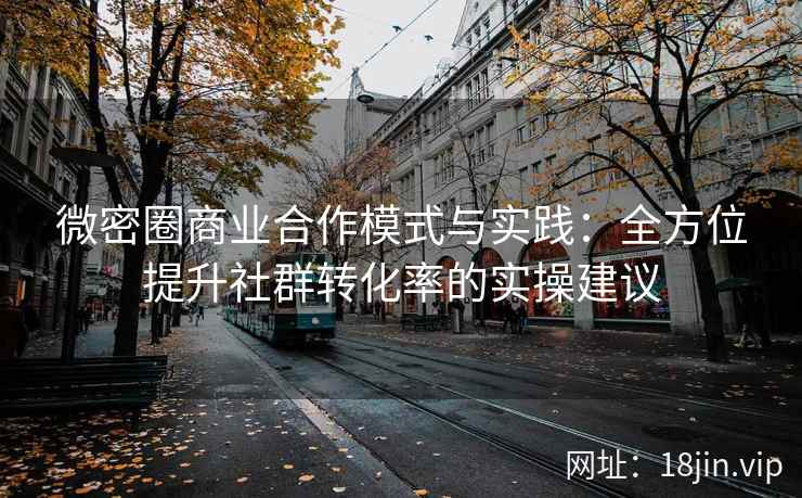 微密圈商业合作模式与实践：全方位提升社群转化率的实操建议